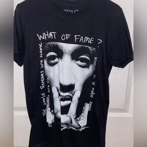 Black Tupac “What of Fame” Shirt Size Small